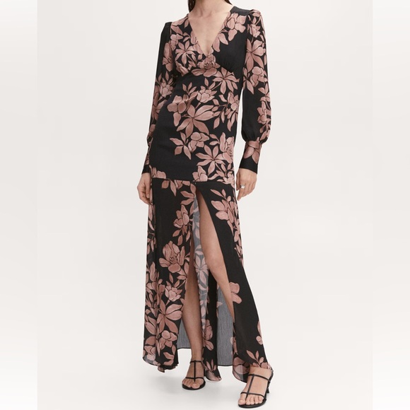 Mango Floral chiffon dress. - Picture 1 of 7